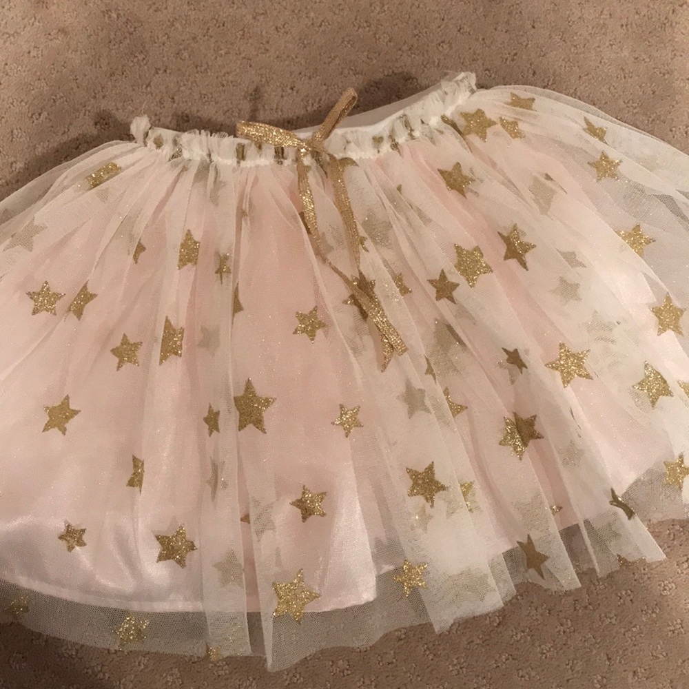 Star Glitter Pink & White Tulle Baby Girl Tutu